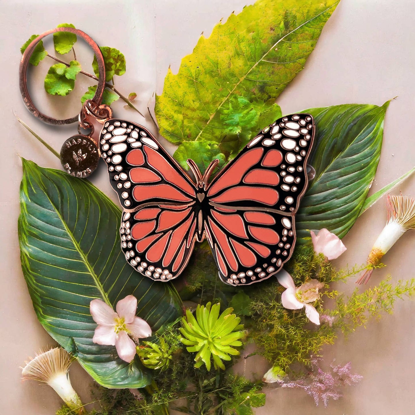 Monarch Butterfly Keychain, Garden Stocking Stuffer Gifts