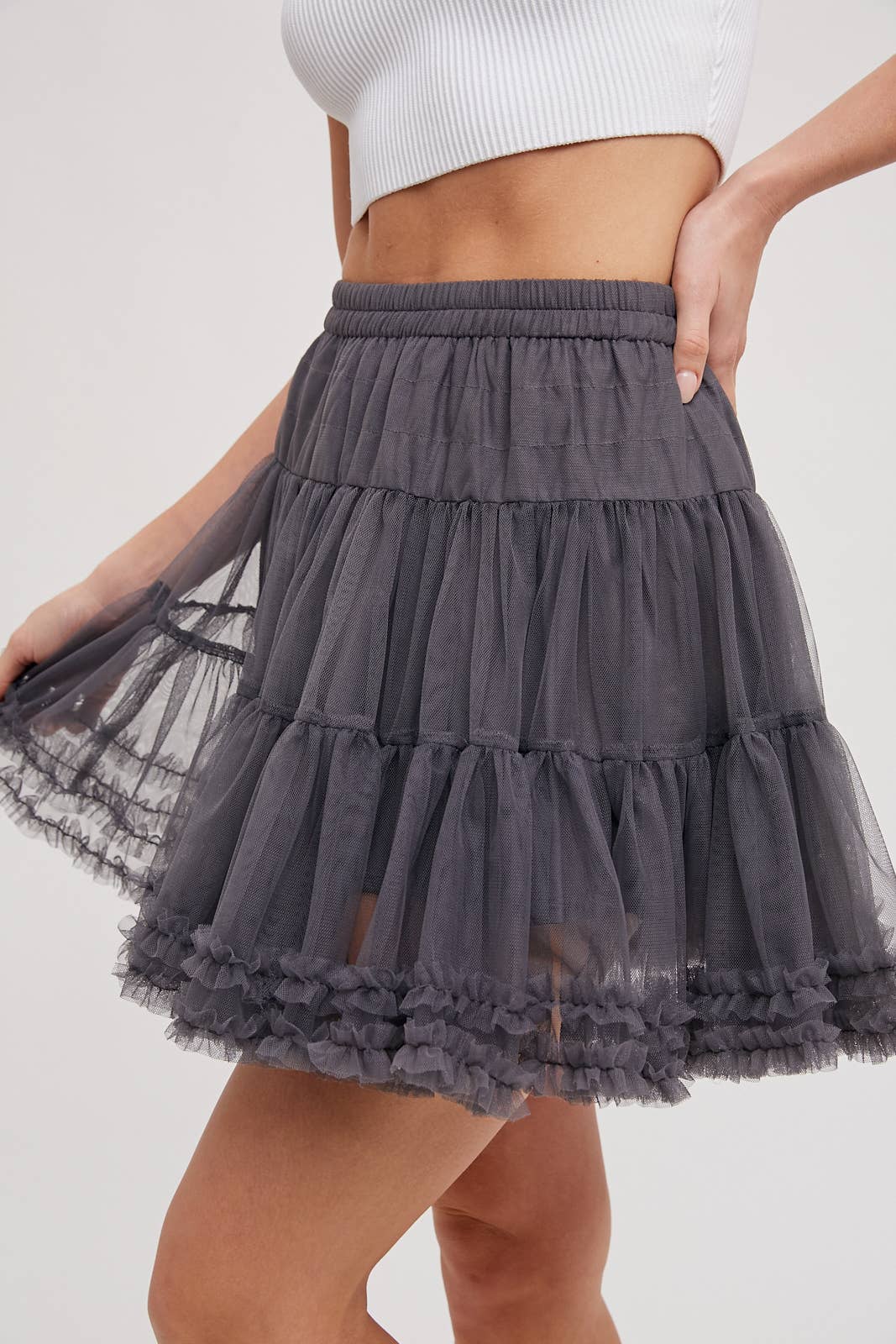Ash Tulle Mini Skirt