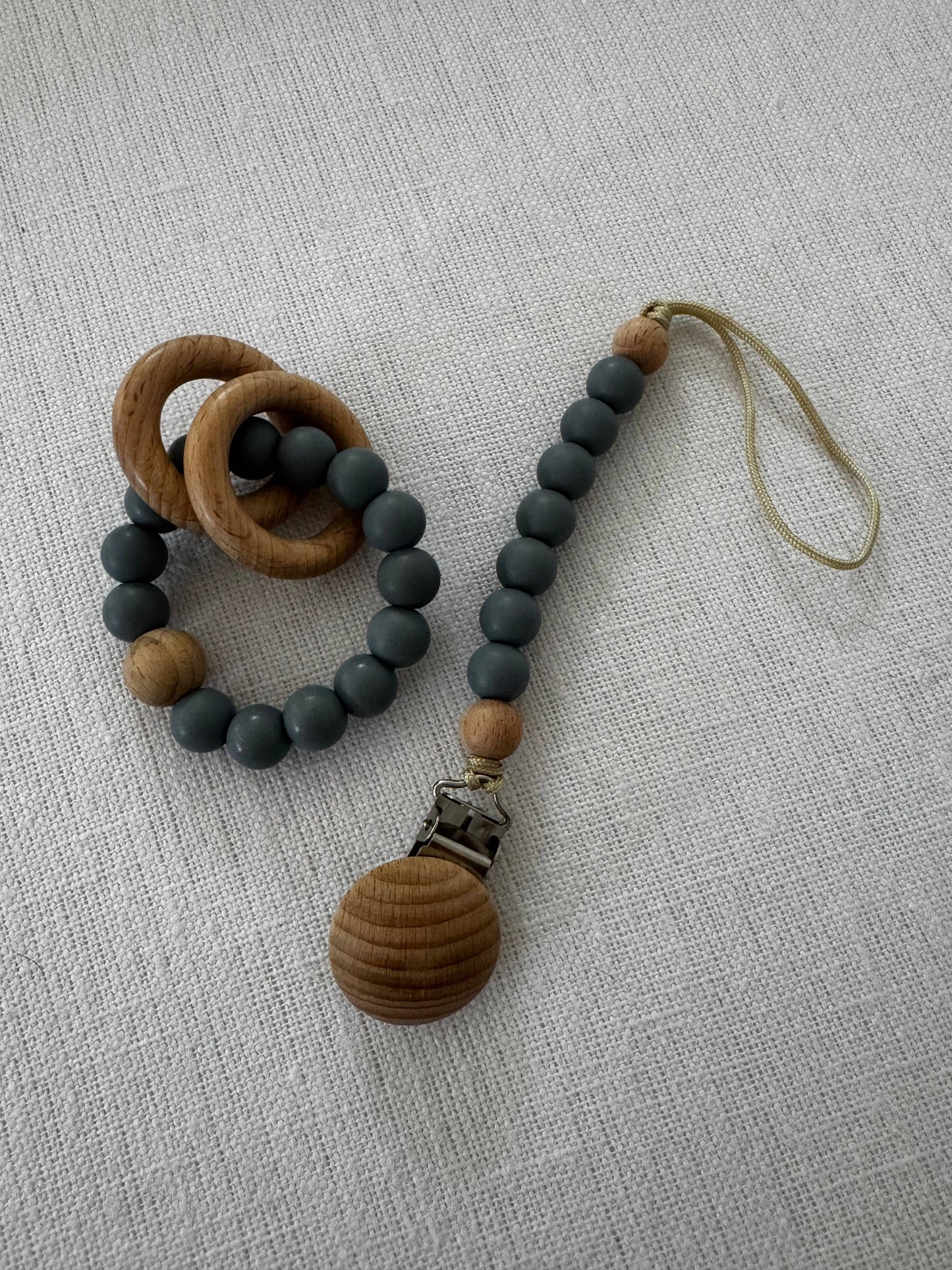 Pacifier Clip- Charcoal