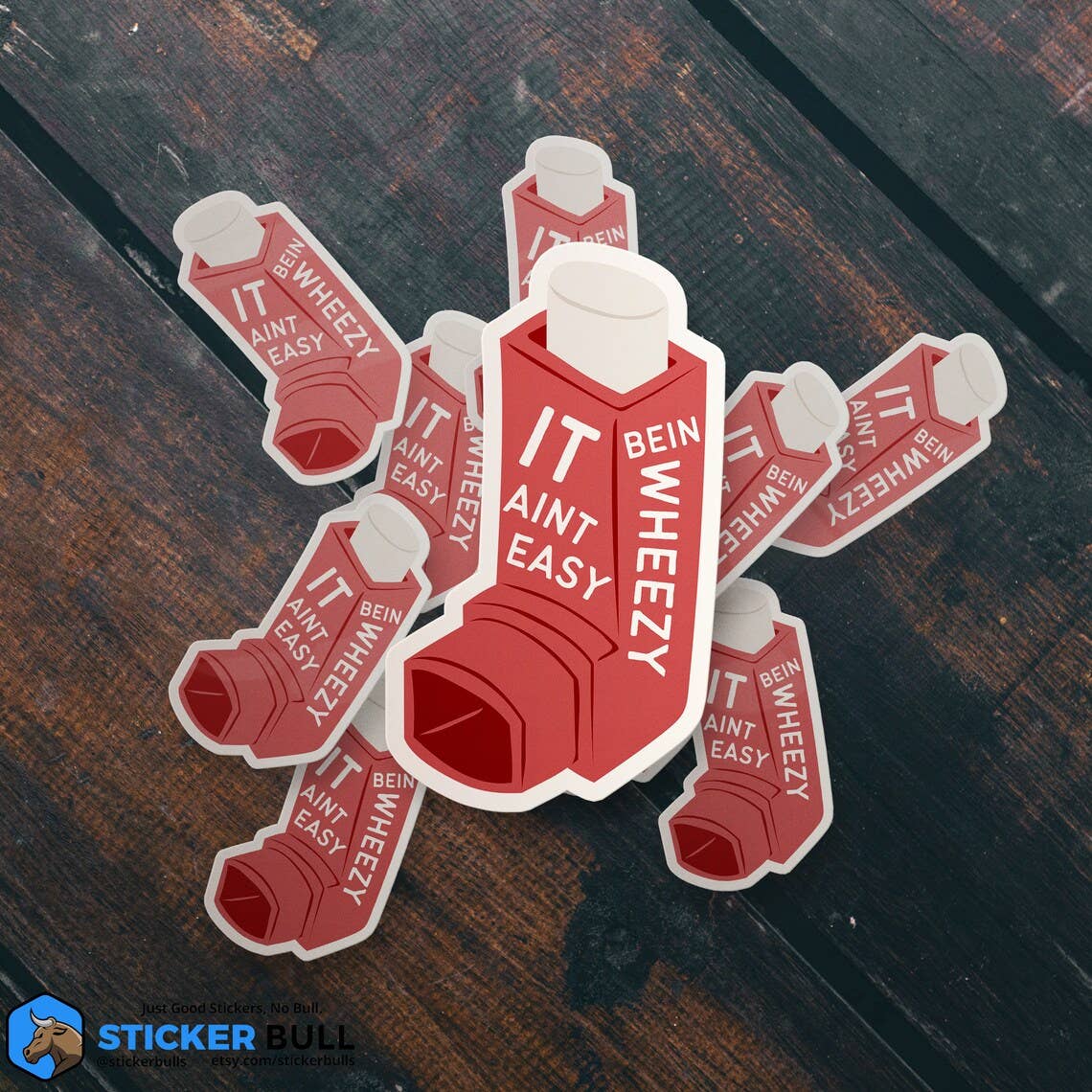 It Aint Easy Bein Wheezy Sticker, Waterproof Vinyl Sticker,: Red
