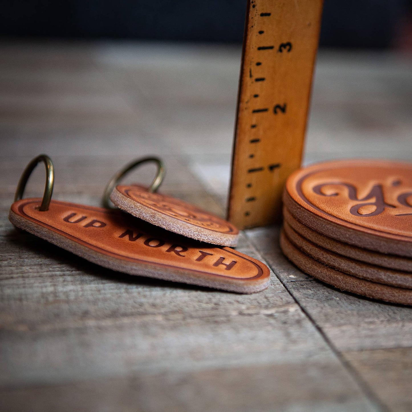 Here For A Good Time Leather Coaster