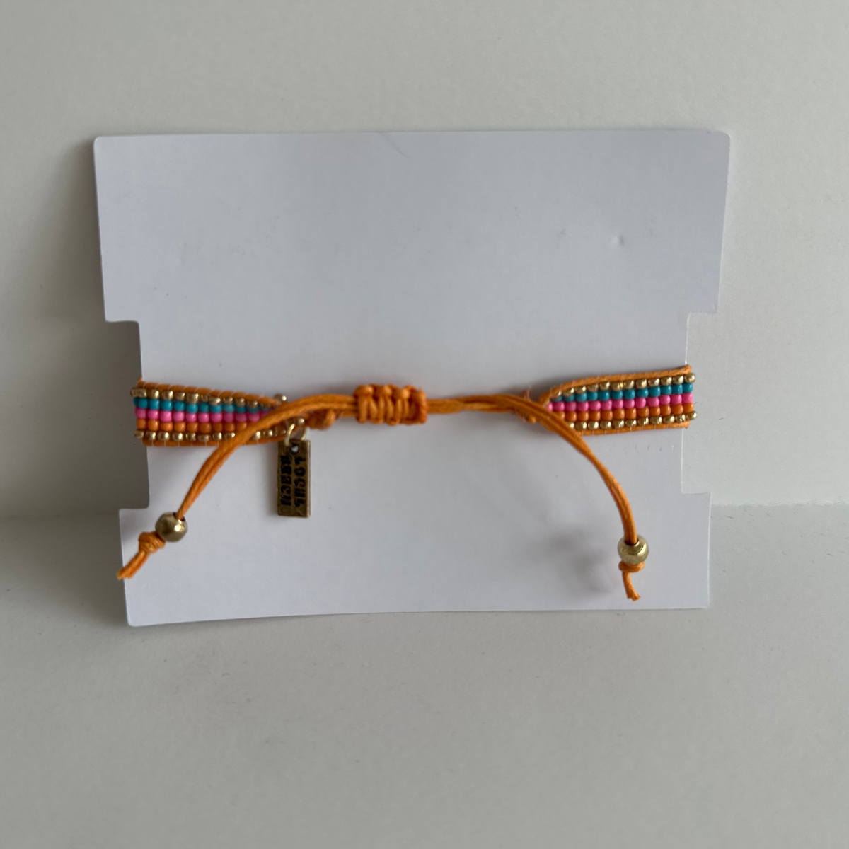 Local Beach Stripe Beaded Bracelet: Turquoise