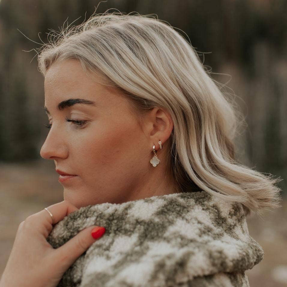 Ruth Pearl Huggie Hoops