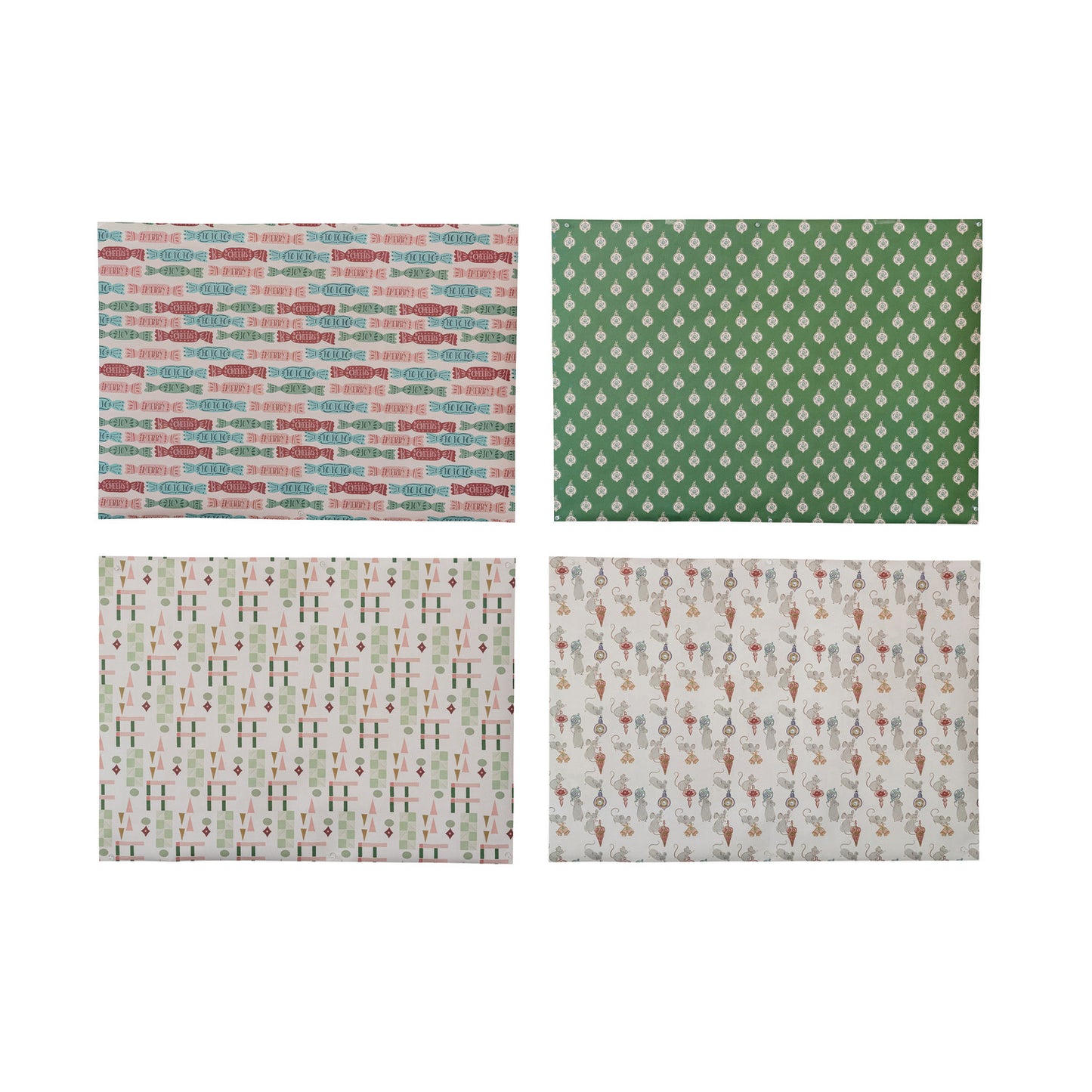 Wrapping Paper Sheets, Set of 12 Rolls in Box (4 Styles, 3 Rolls Each) ©