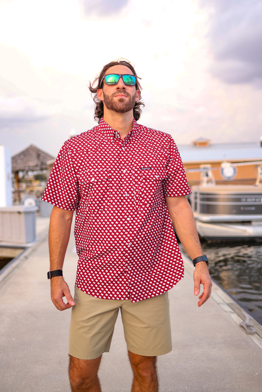 The Houston Pearl Snap Fishing Shirt: XL