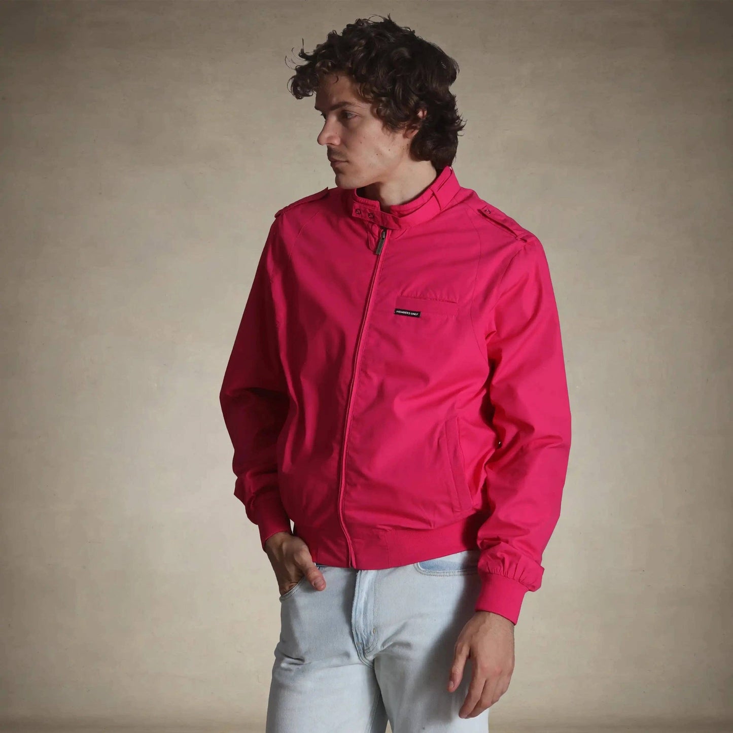 Men's Classic Iconic Racer Jacket: Khaki / XL