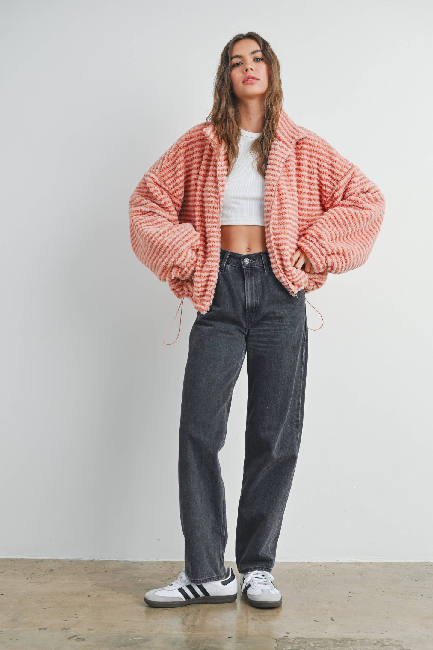 Collared Puffer Jacket - BMJ7497: TERRACOTTA