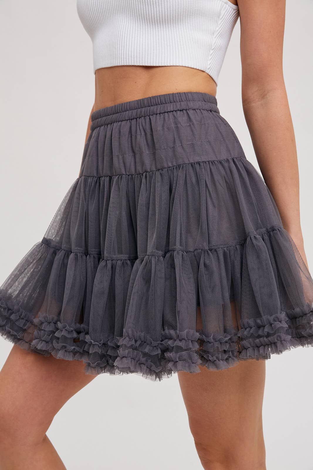 Ash Tulle Mini Skirt