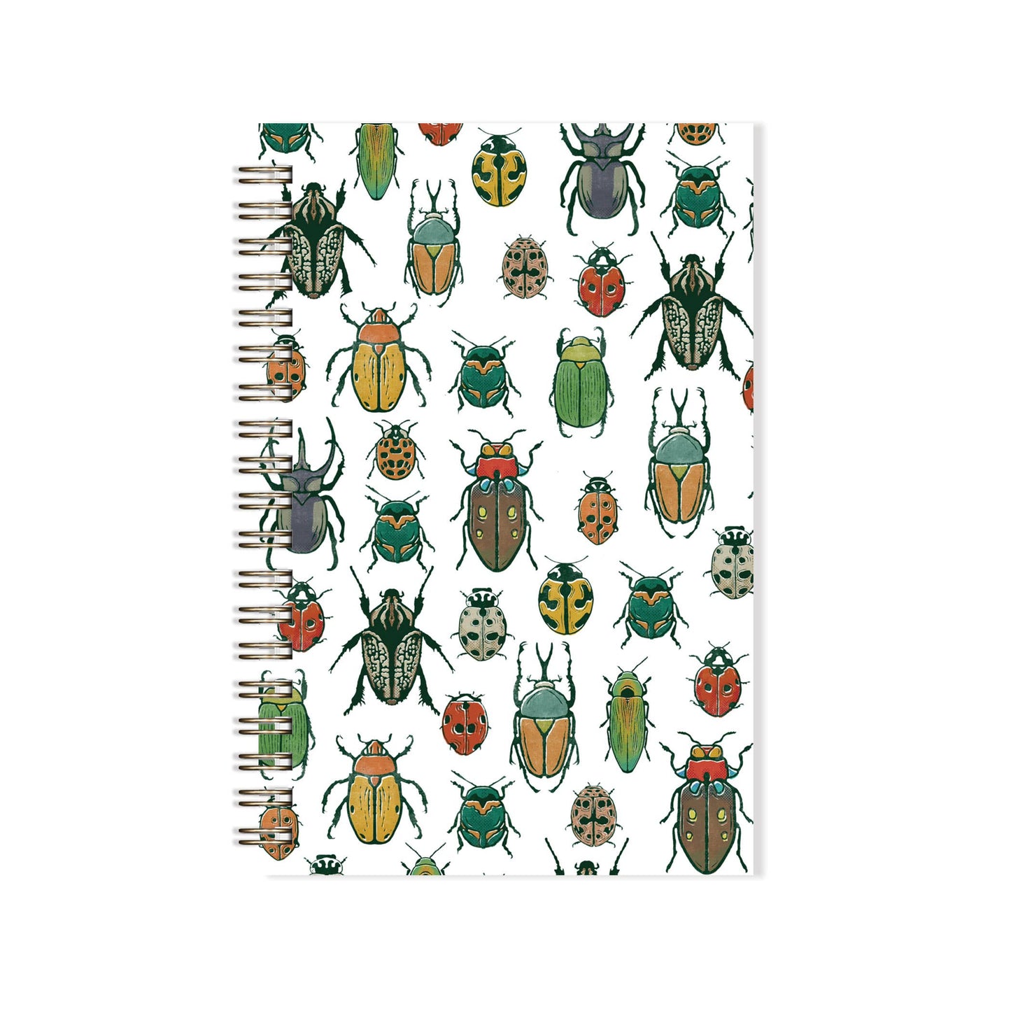 Beetles Spiral Bound Notebook: Lined
