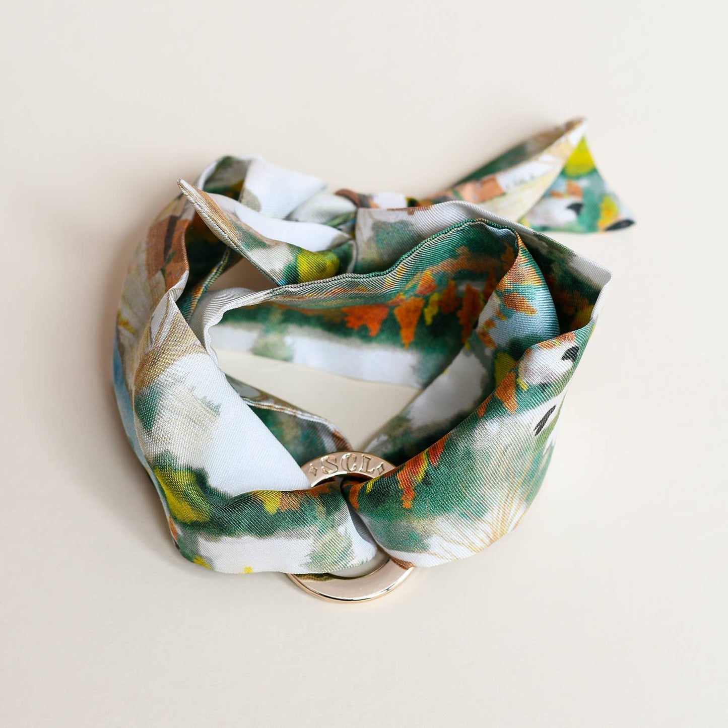 Twilly-Tie Set-Agrarian | Wrist Scarf Ring 33": Classic Gold