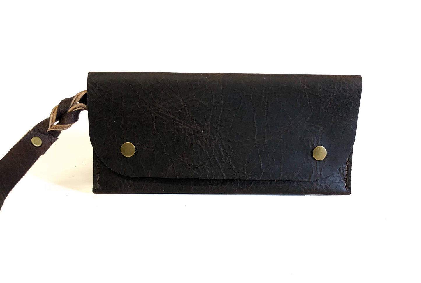 Essentials Clutch: Cognac
