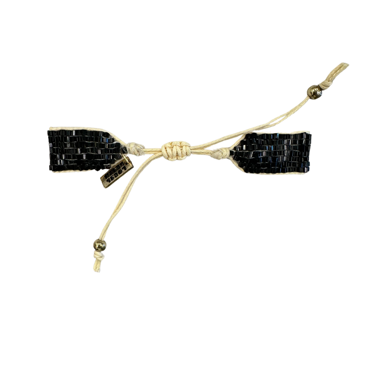 Local Beach Love Collection Heart Beaded Bracelet: White/Black / Heart Beaded Bracelet