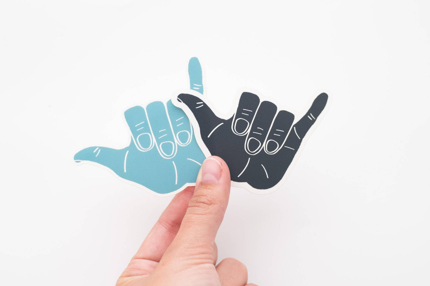 Hang Loose Hand Vinyl Sticker - Navy Blue: Regular - 3"