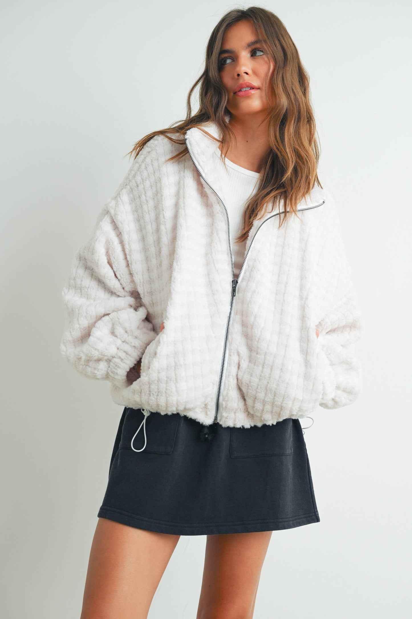 Collared Puffer Jacket - BMJ7497: MOCHA
