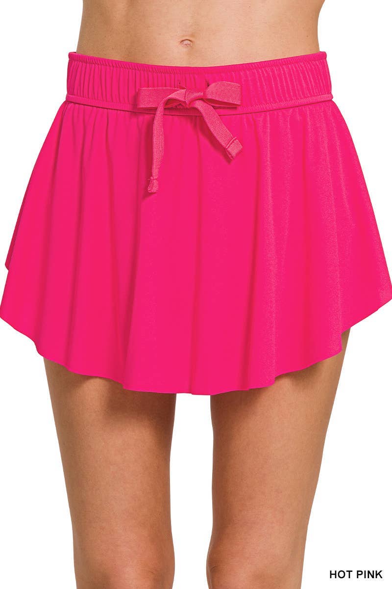 close up of hot pink skirt