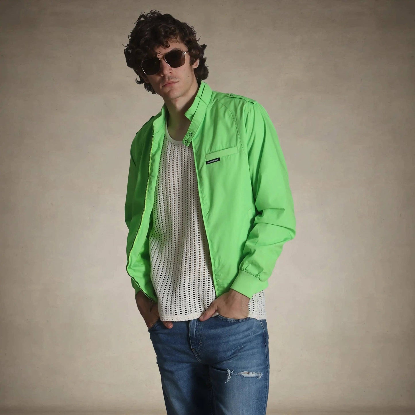Men's Classic Iconic Racer Jacket: Navy