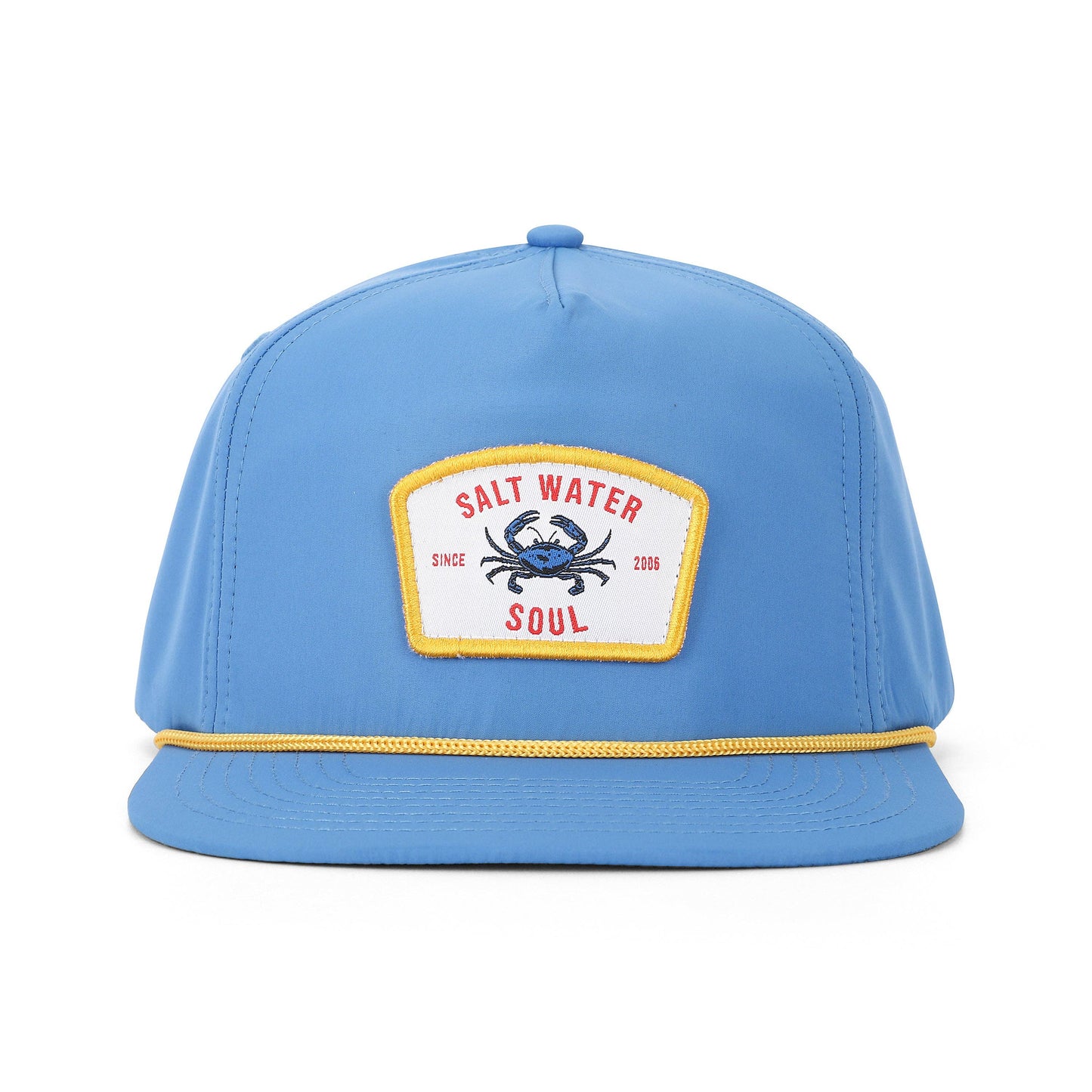 front view Crab Rope Blue Snapback Hat
