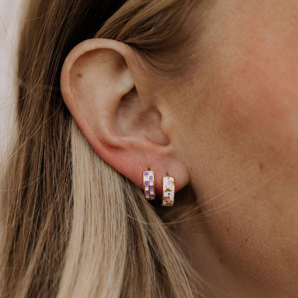 Eloise Tea Cup Hoops: Gold