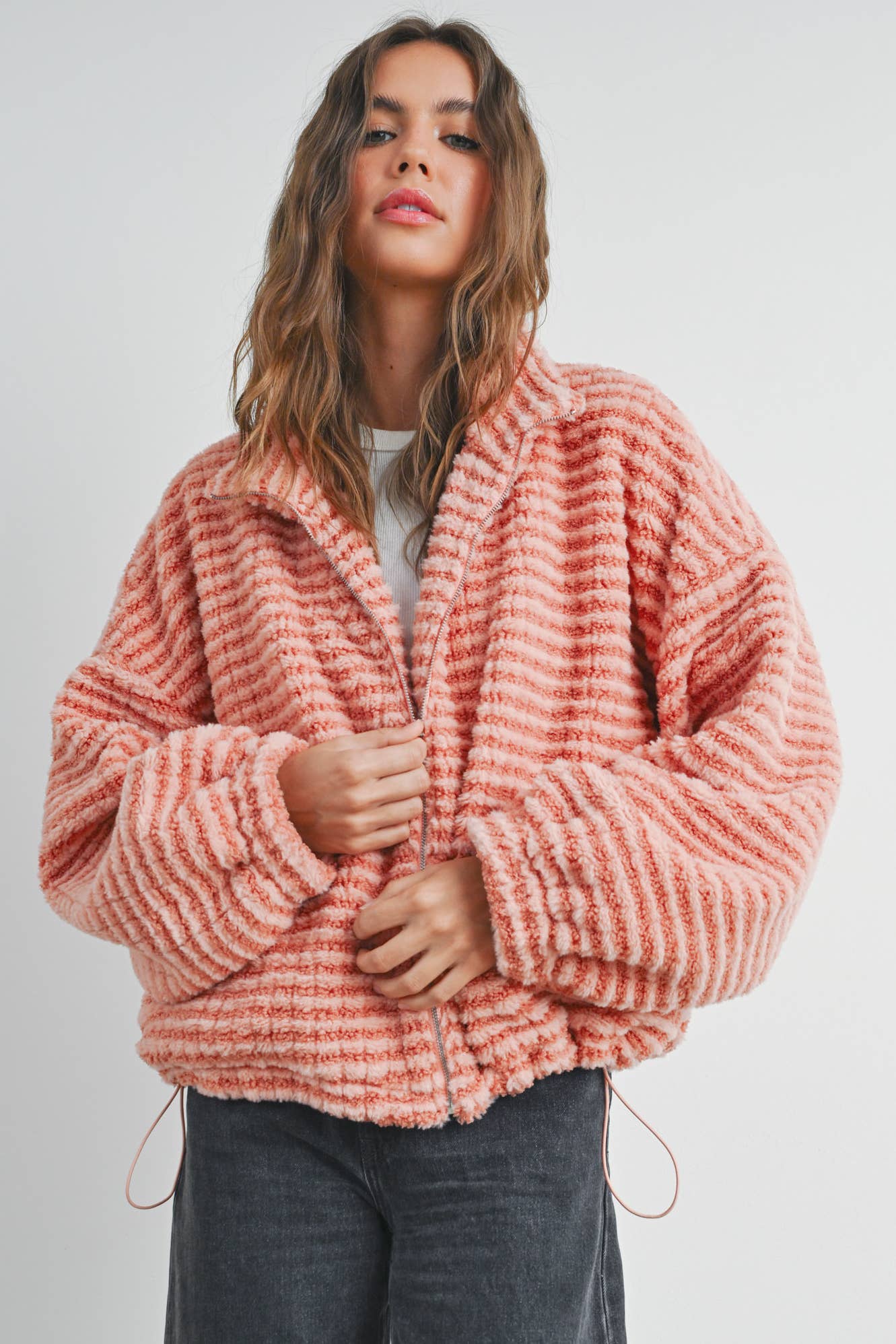 Collared Puffer Jacket - BMJ7497: TERRACOTTA