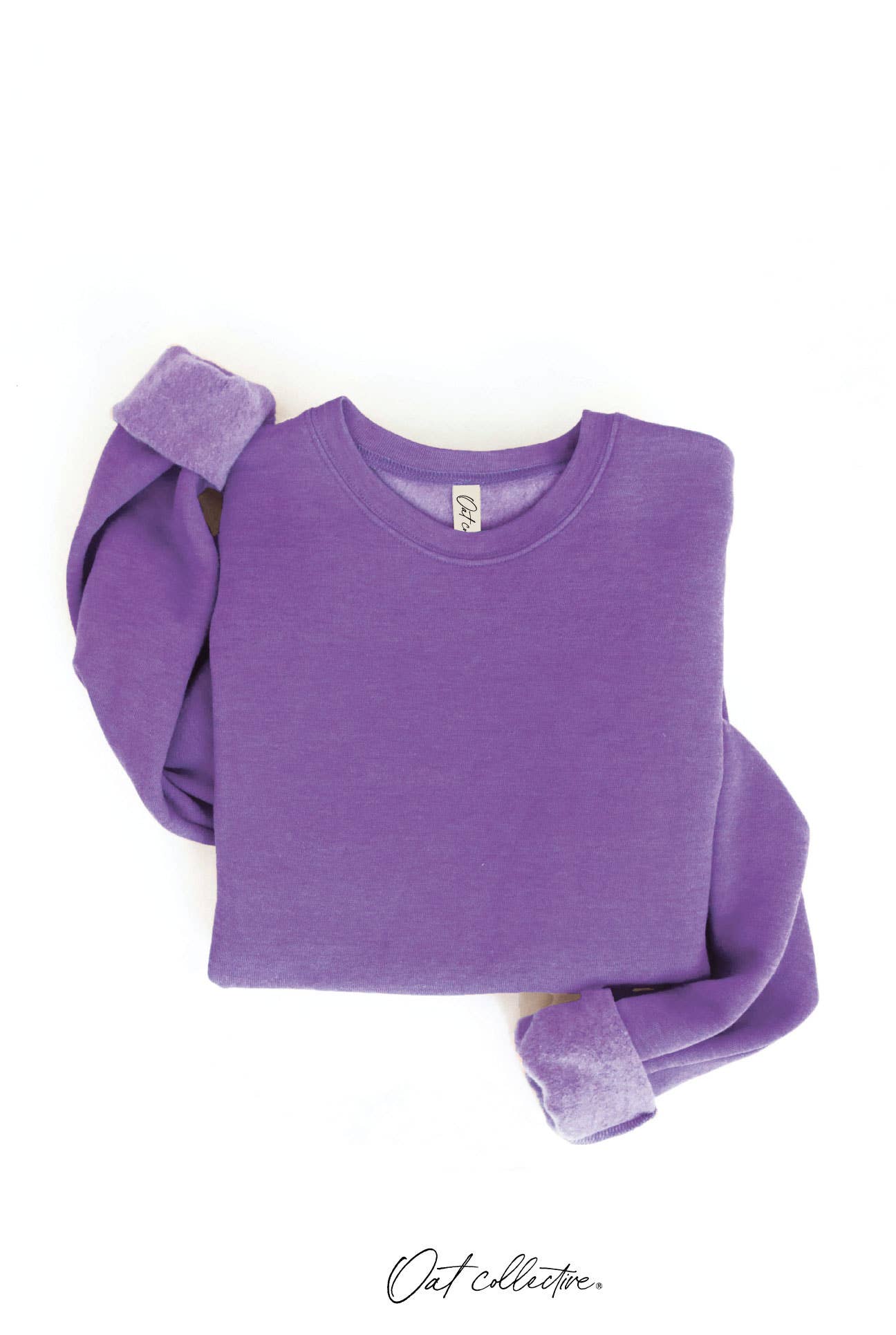 Premium Basic Solid Graphic Sweatshirt: CRANBERRY HEATHER / XL