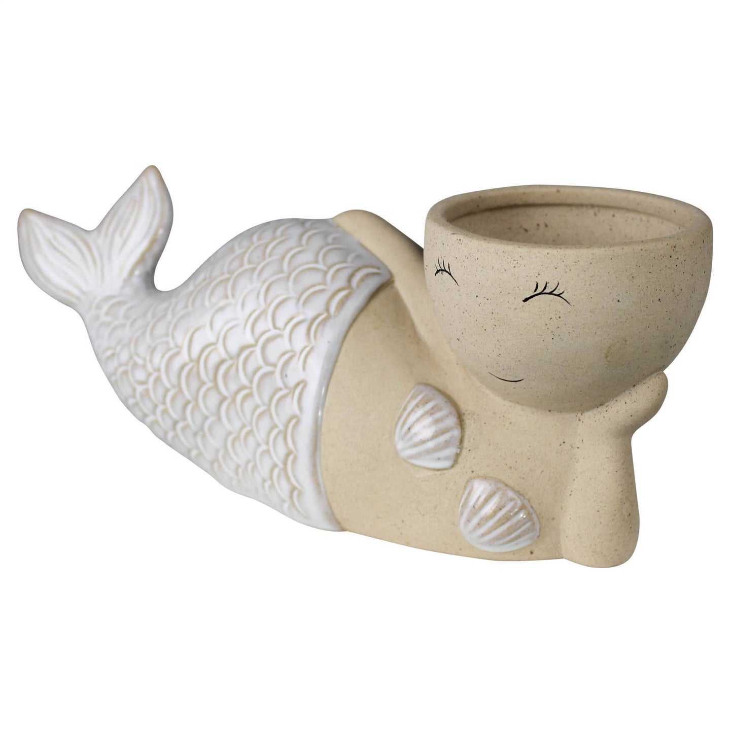 Mermaid Cachepot, Ceramic
