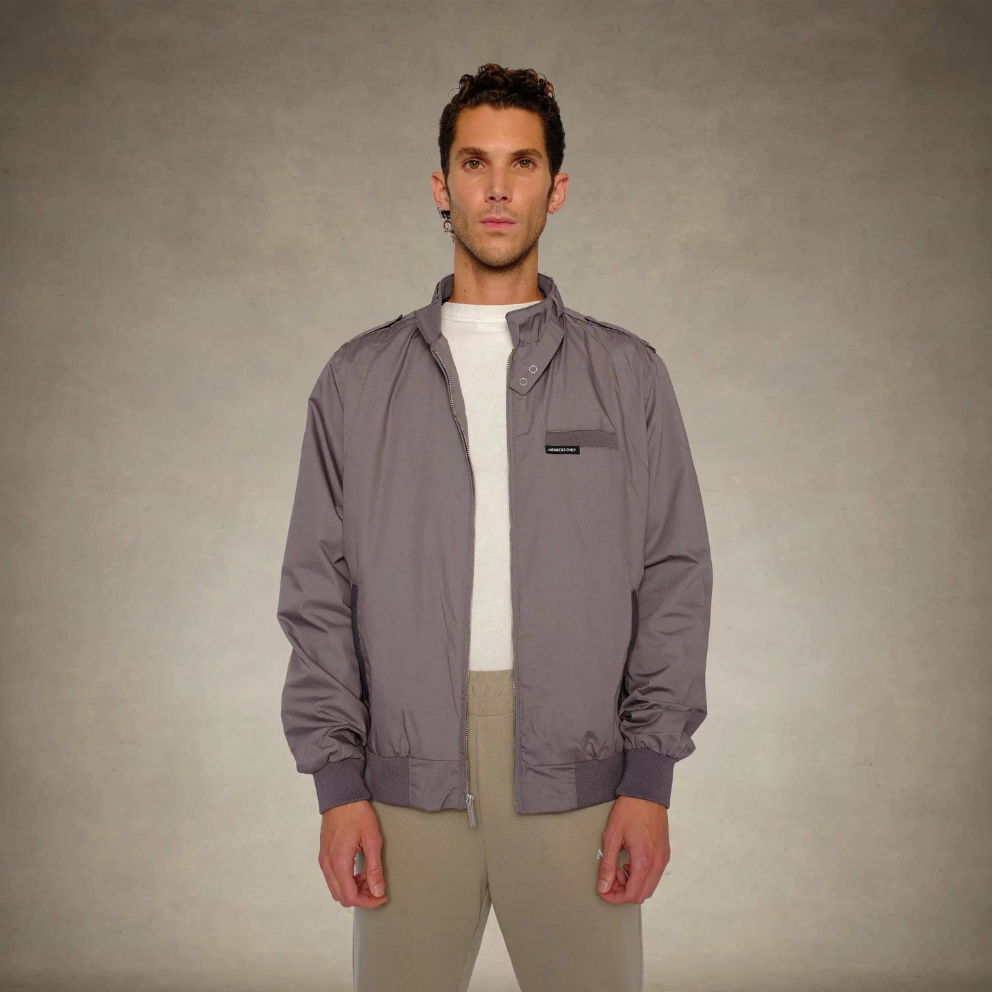 Men's Classic Iconic Racer Jacket: Khaki / XL