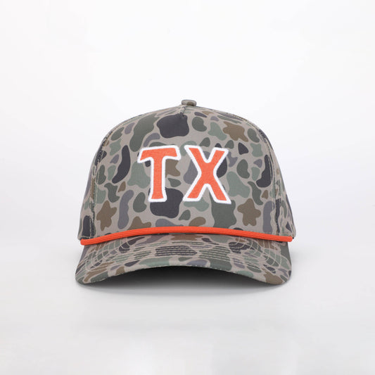 front view of Texas TX Snapback Hat