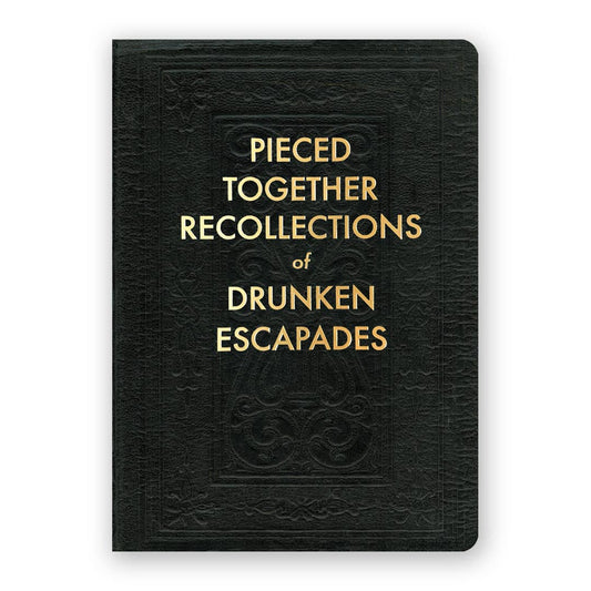 Black book with gold text on a white background
