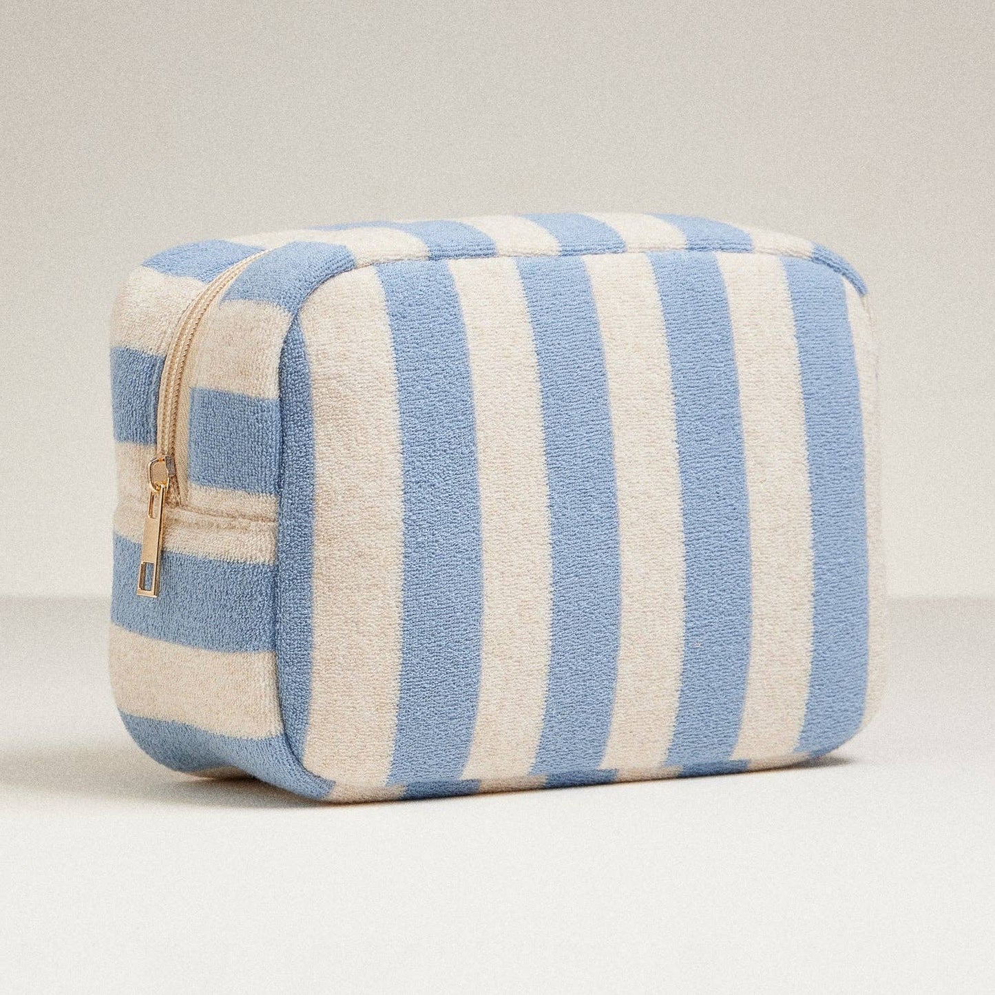 Terry Fabric Striped Multi-Purpose Pouch: Coral / One / 5AC78047