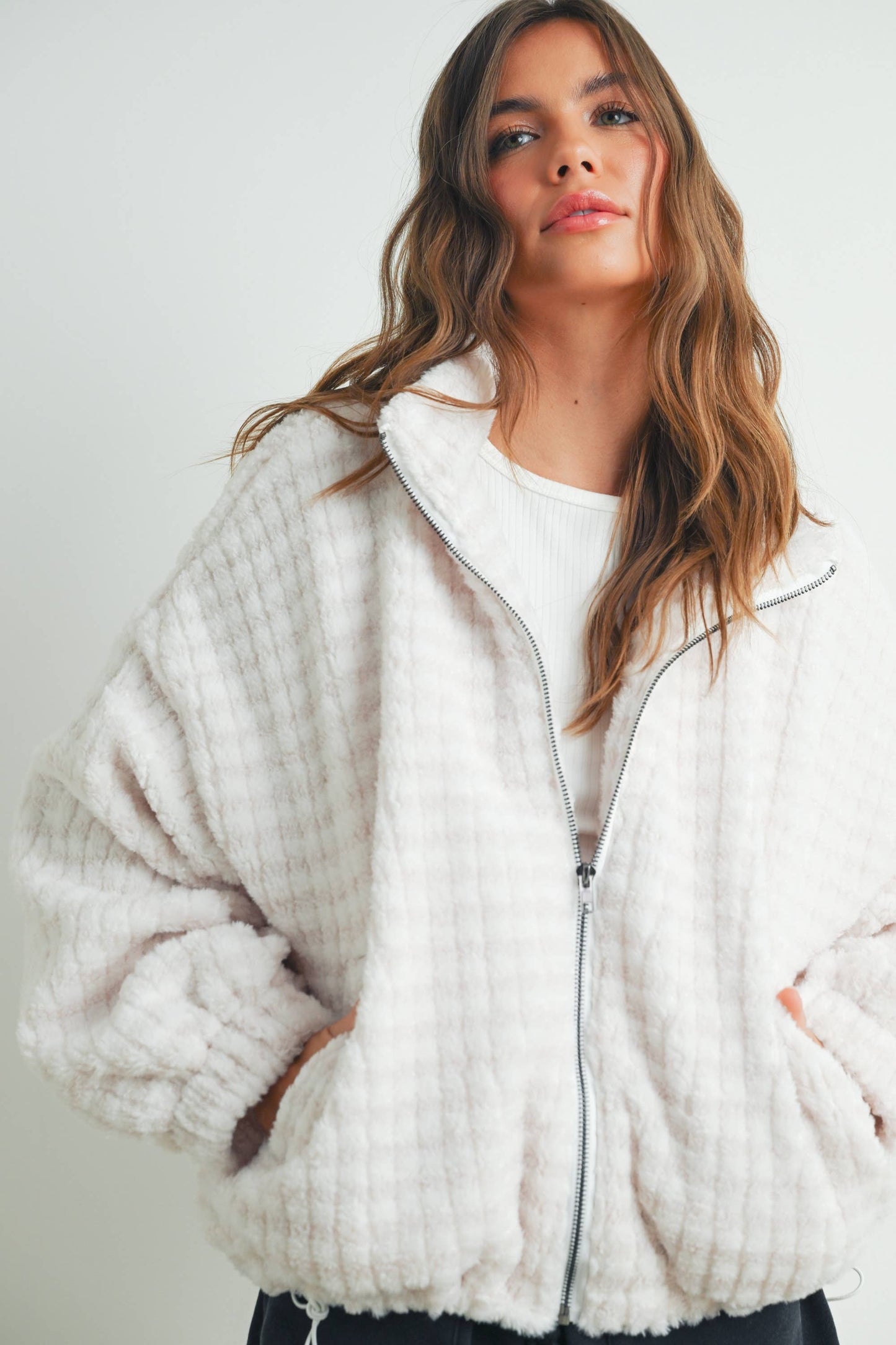 Collared Puffer Jacket - BMJ7497: TERRACOTTA