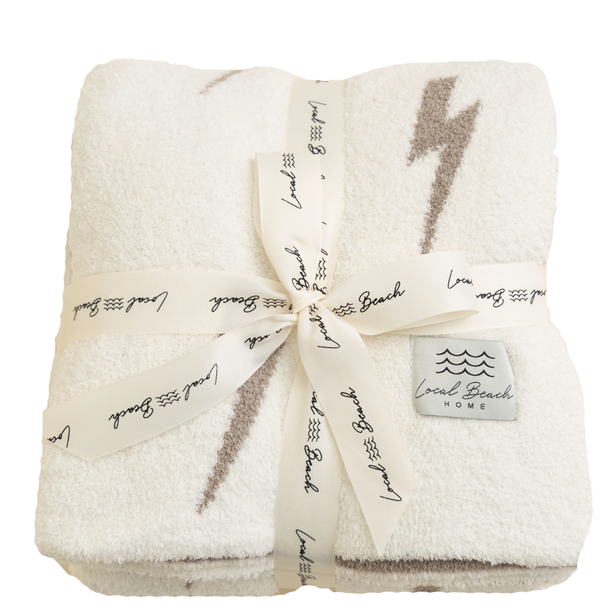 Lightning Bolt Luxe Home Blanket: Dark Grey/Slate