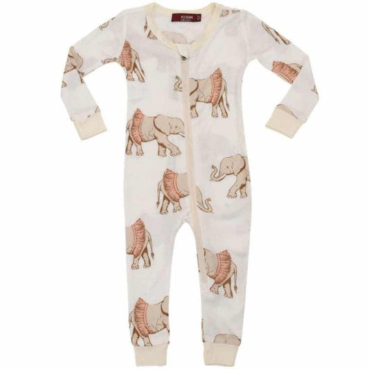 milkbarn tutu elephants baby zipper footed