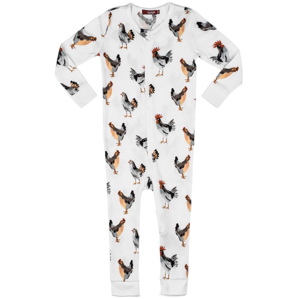 milkbarn chickens baby zipper footed