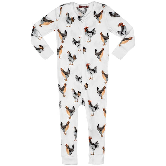 milkbarn chickens baby zipper footed