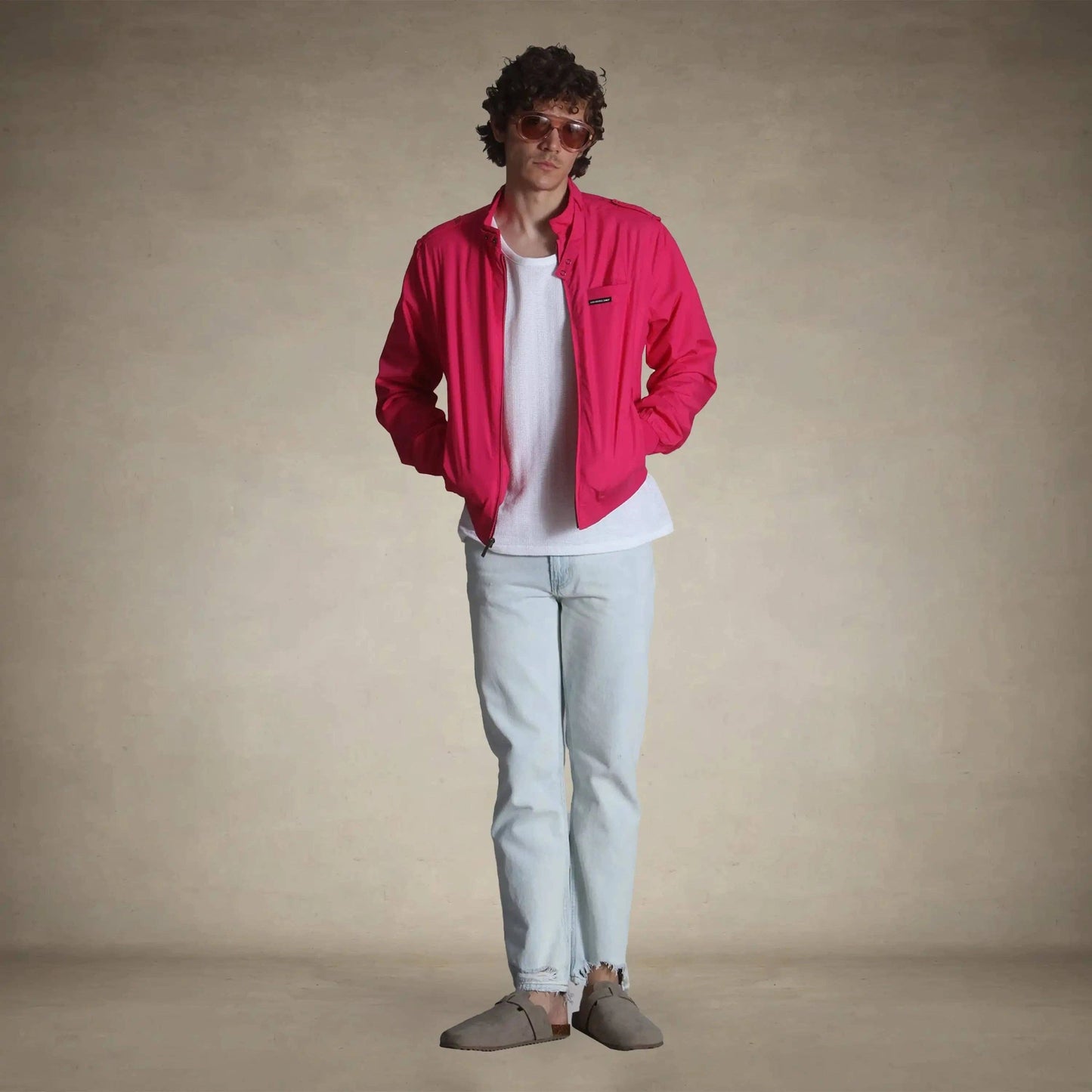 Men's Classic Iconic Racer Jacket: Khaki / XL