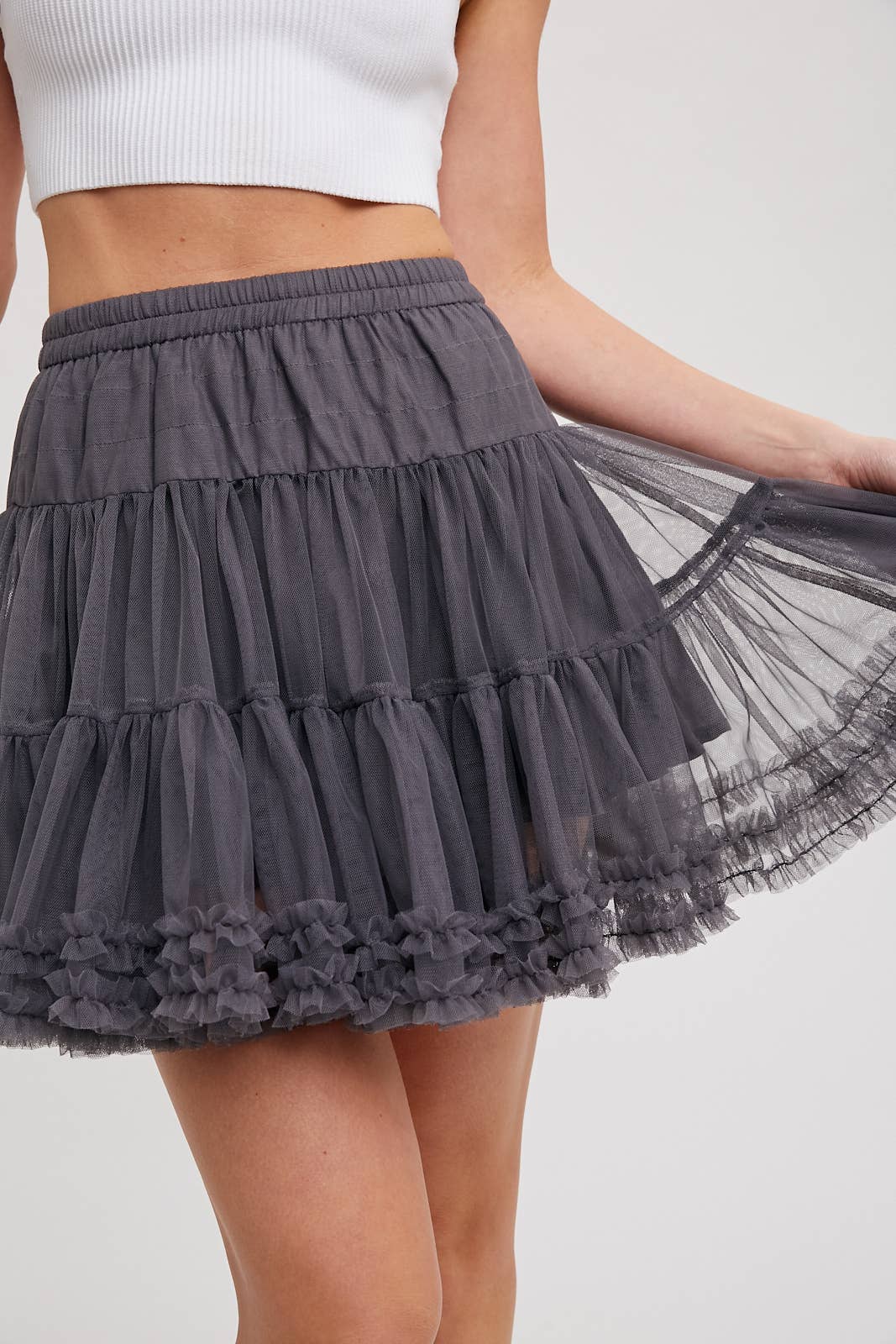 Ash Tulle Mini Skirt