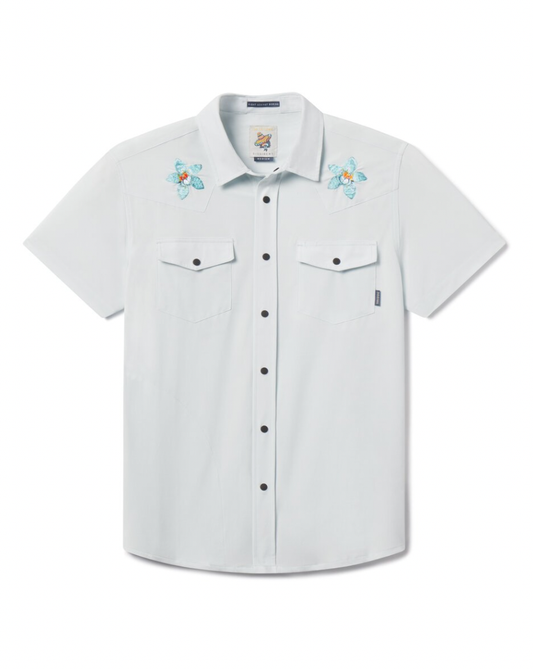 FLORAL PROJECT - DISSIDENT WESTERN FRONT SNAP BUTTON UP: M