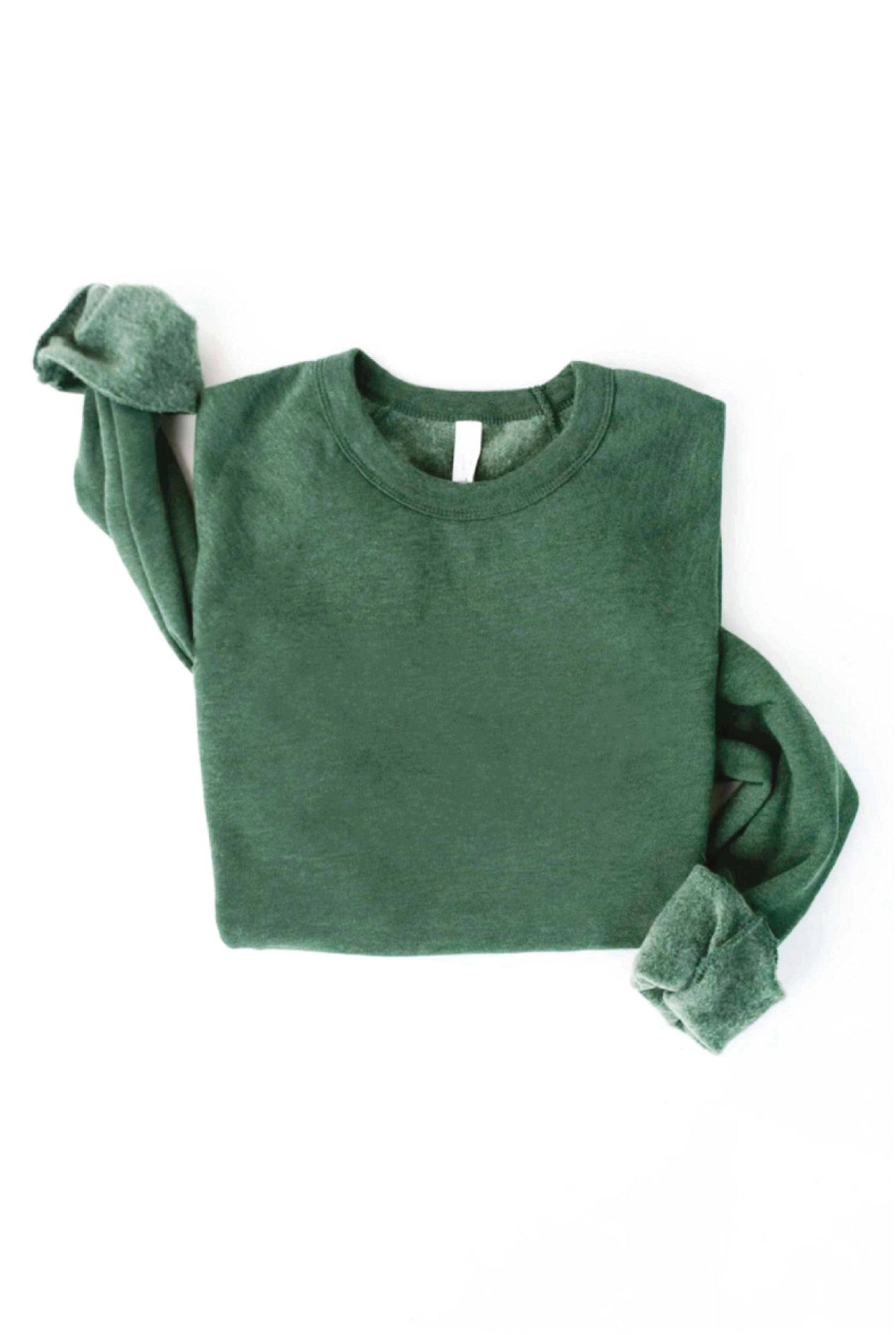Premium Basic Solid Graphic Sweatshirt: CRANBERRY HEATHER / S