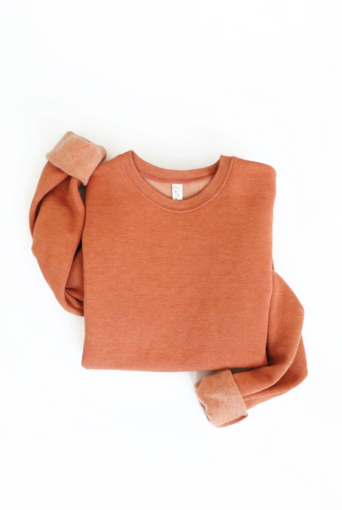 Premium Basic Solid Graphic Sweatshirt: CRANBERRY HEATHER / S