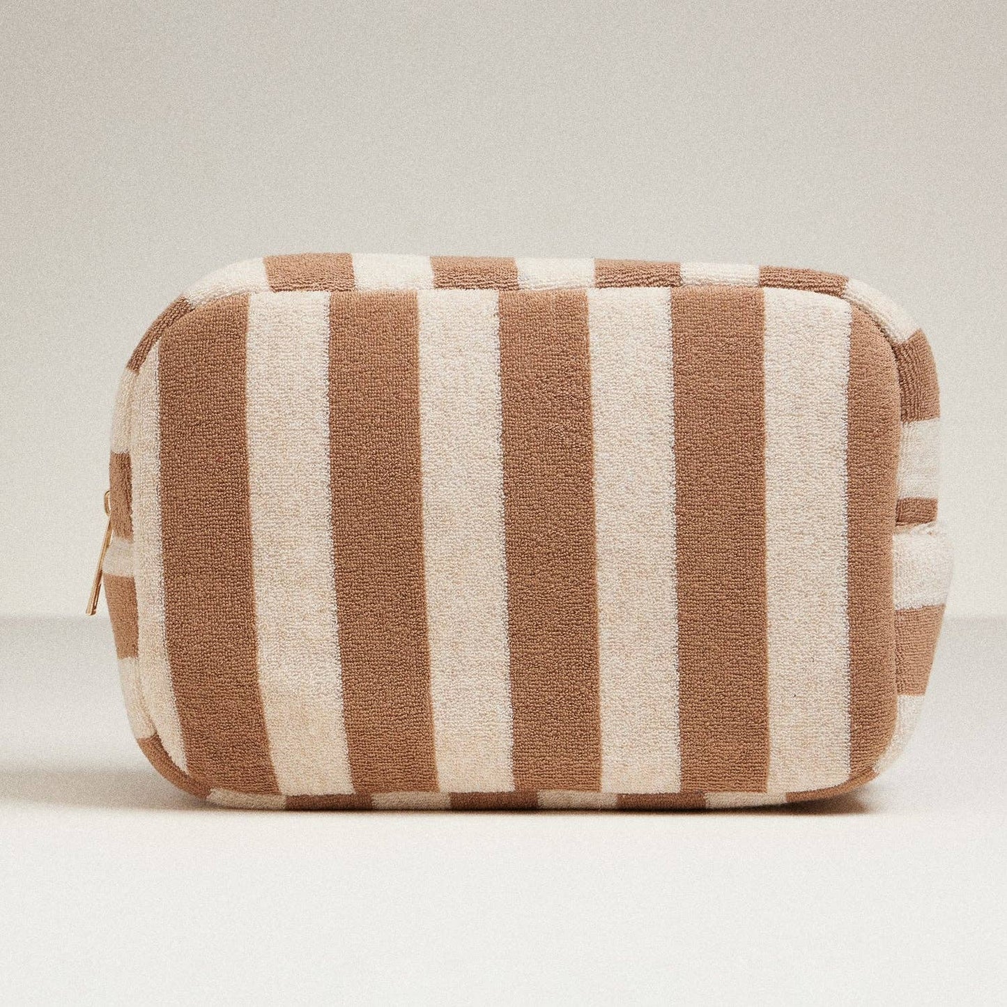 Terry Fabric Striped Multi-Purpose Pouch: Emerald / One / 5AC78047