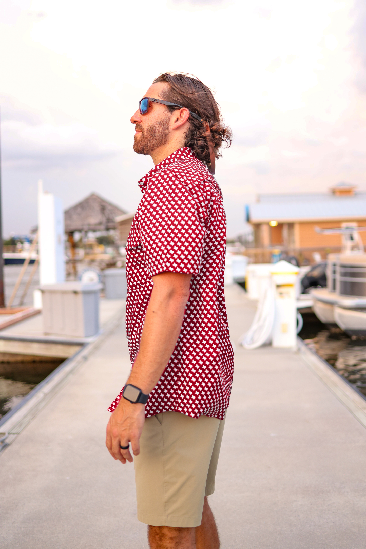 The Houston Pearl Snap Fishing Shirt: XL