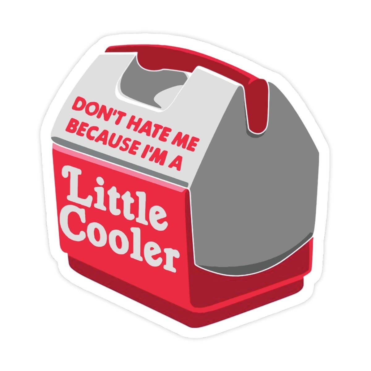 Don't Hate Me I'm A Little Cooler Funny Vinyl Sticker