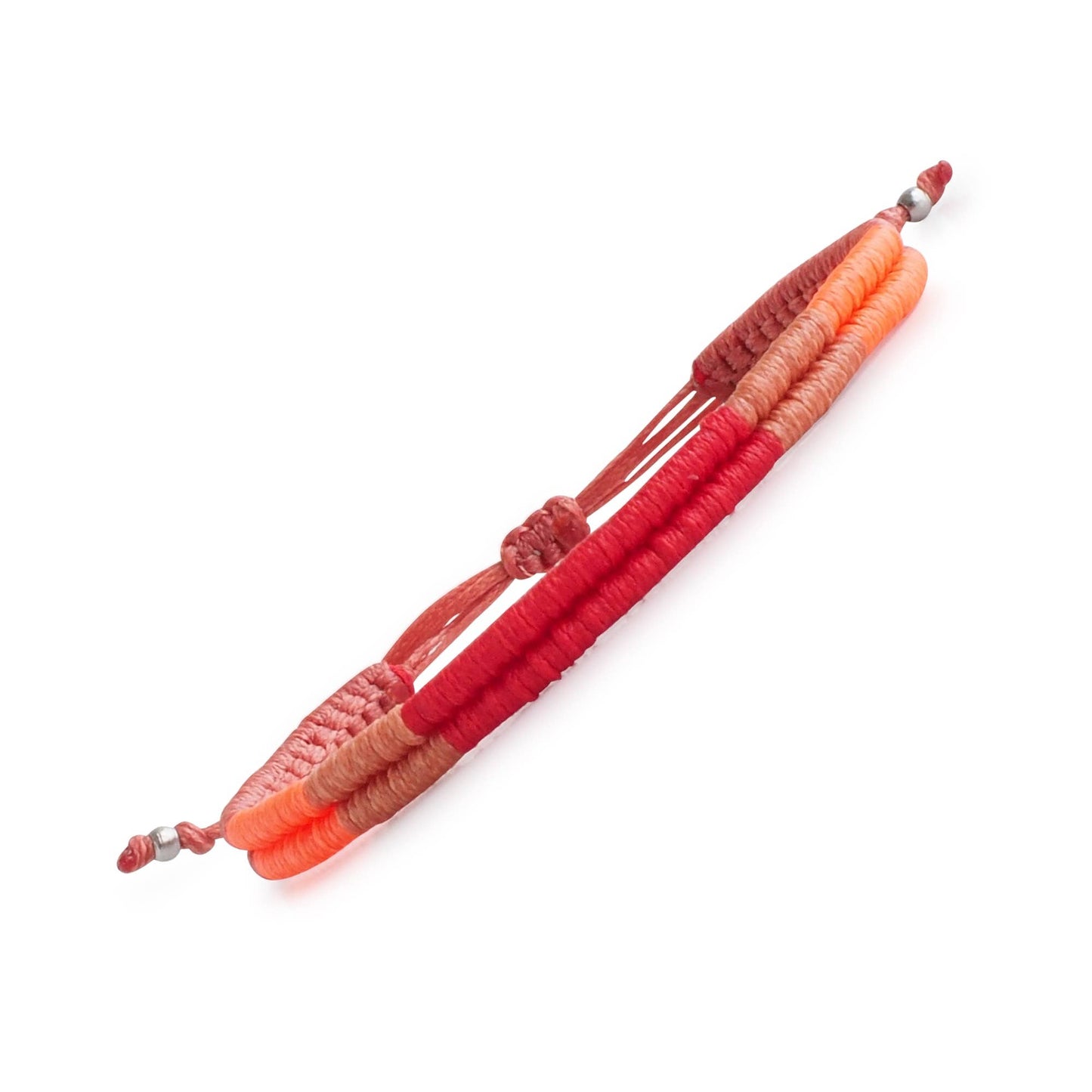 Men's Rope Bracelet | Surfer Bracelet | Waterproof | : Orange-Black-Red