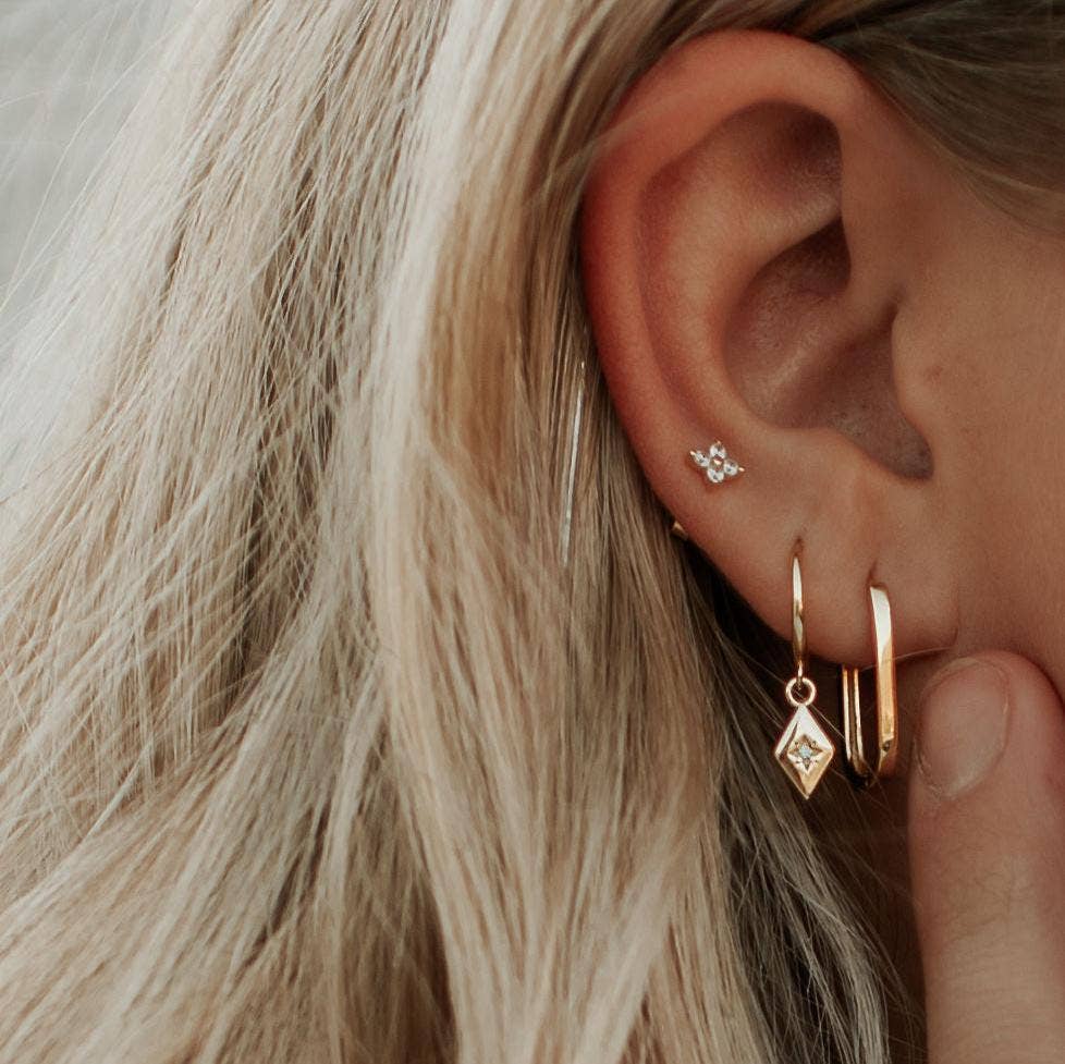 Avery Gold Hoops: Silver