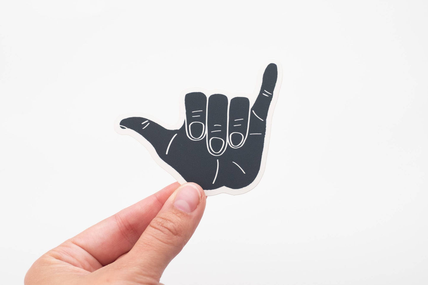 Hang Loose Hand Vinyl Sticker - Navy Blue: Regular - 3"