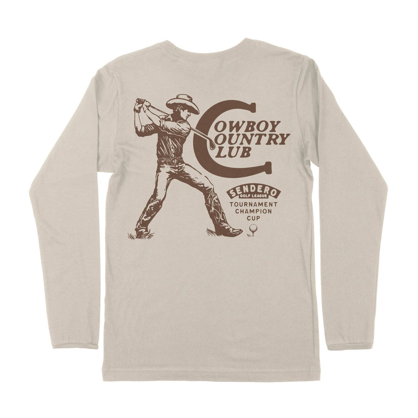 Cowboy Country Club Long Sleeve T-Shirt: Sand