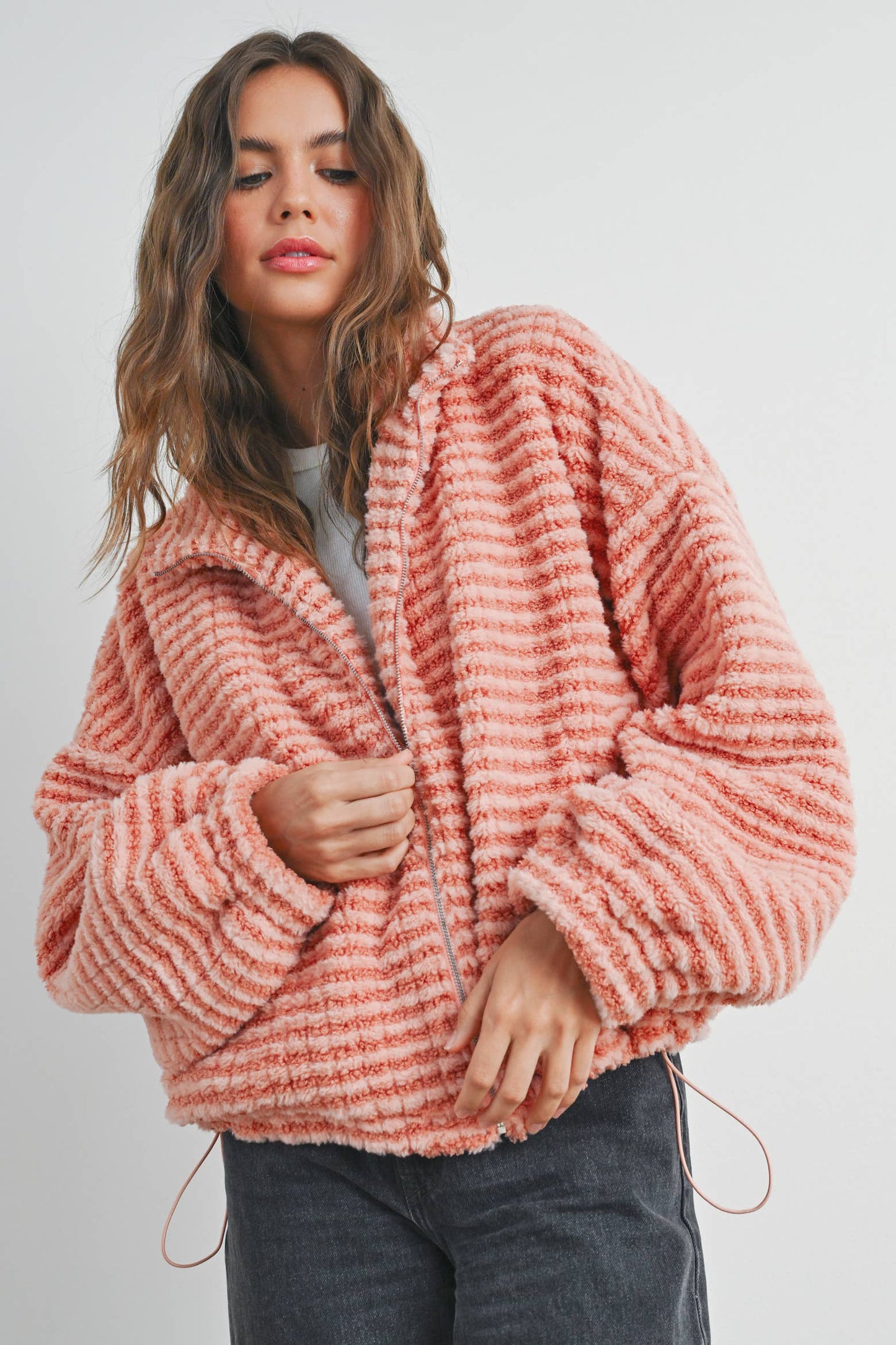 Collared Puffer Jacket - BMJ7497: MOCHA
