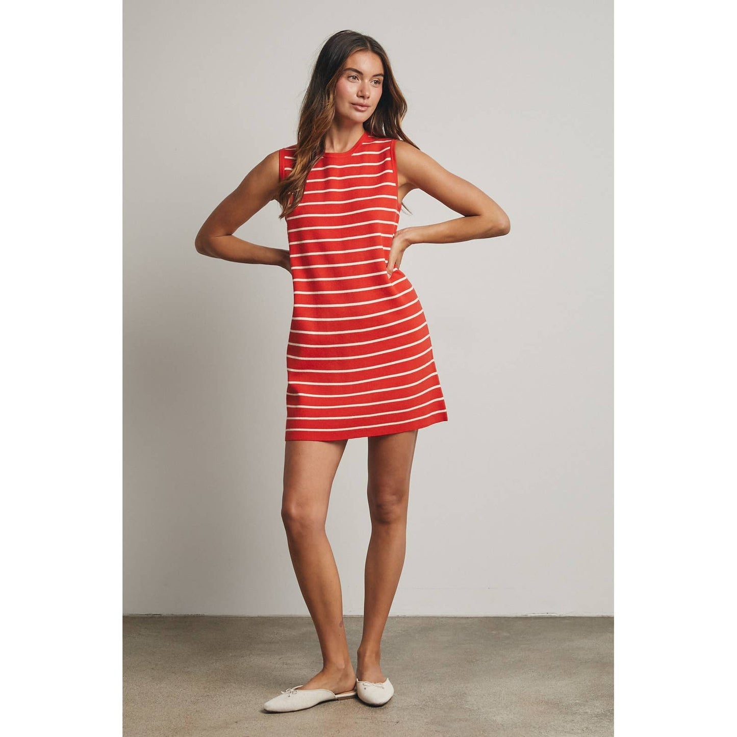 Striped Mini Sweater Dress