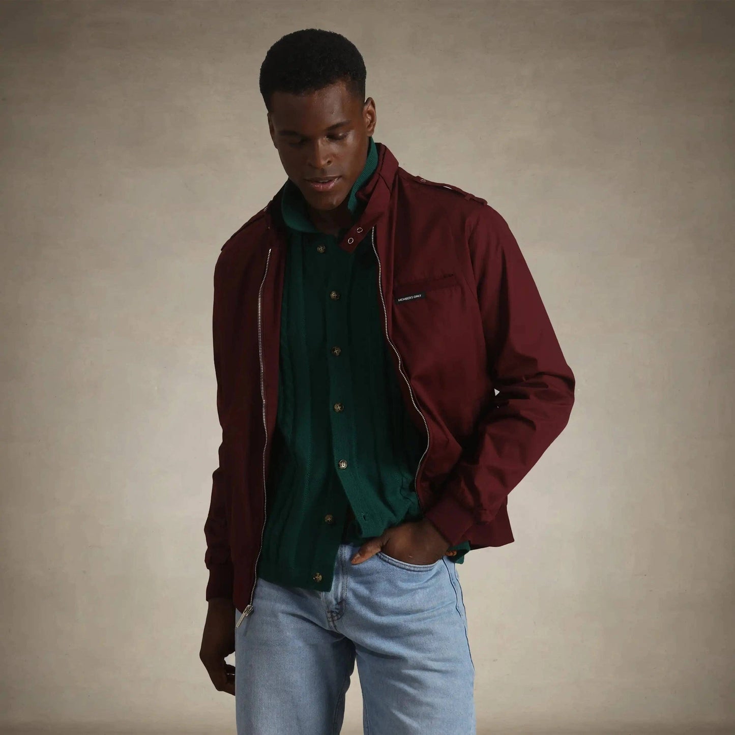 Men's Classic Iconic Racer Jacket: Navy