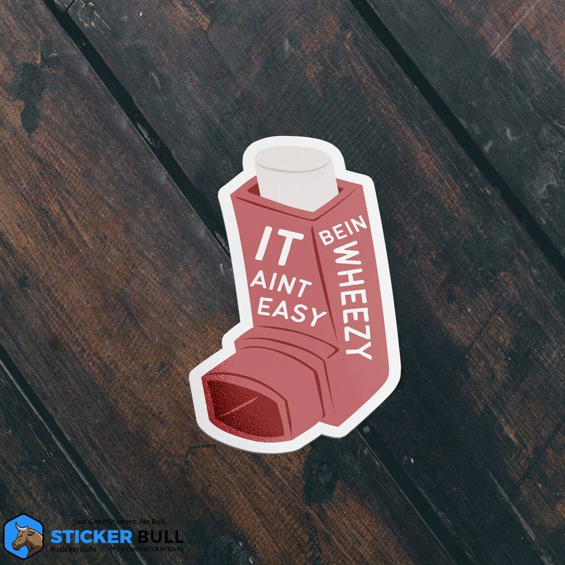 It Aint Easy Bein Wheezy Sticker, Waterproof Vinyl Sticker,: Red